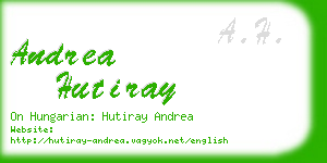 andrea hutiray business card